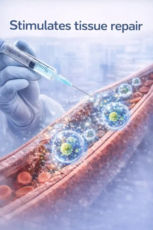 Stimulates tissue repair